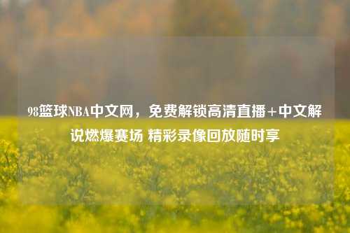 98篮球NBA中文网,免费解锁高清直播+中文解说燃爆赛场 精彩录像回放随时享