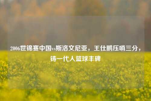 2006世锦赛中国vs斯洛文尼亚,王仕鹏压哨三分,铸一代人篮球丰碑